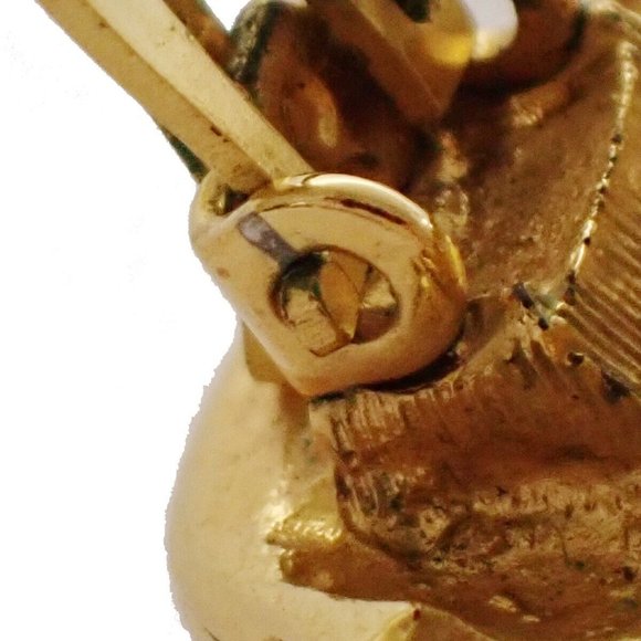 CHANEL Imitation Pearl Round Button Earrings 23 Clip-On Gold Vintage 62RJ174 - Picture 11 of 16